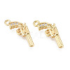 Brass Micro Pave Cubic Zirconia Pendants KK-N231-246-1