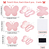 CREATCABIN 3Sets 3D Butterfly PVC Mirrors Wall Stickers DIY-CN0001-85A-2