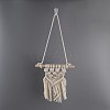 Cotton Cord Macrame Woven Wall Hanging HJEW-C010-11-2