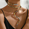Iron Snake-Shaped Coil Choker Necklaces NJ6393-3-3
