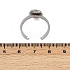 304 Stainless Steel Cuff Ring Components STAS-D372-07P-02-3