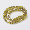 Electroplate Transparent Glass Beads Strands EGLA-A034-T4mm-S02-2