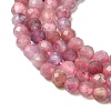 Natural Pink Tourmaline Beads Strands G-N342-33B-4