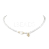 Brass Micro Pave Grade AAA Cubic Zirconia Letter Pendant Necklaces NJEW-JN04771-07-1
