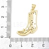 Brass Micro Pave Cubic Zirconia with Enamel Pendants KK-Z145-02G-3