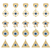 DICOSMETIC 30Pcs 5 Styles Rack Plating Alloy Enamel Evil Eye Pendants FIND-DC0002-43-1