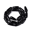 Opaque Glass Beads Strands GLAA-Q113-03A-CM-3