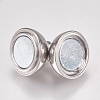 Tarnish Resistant 304 Stainless Steel Magnetic Clasps with Loops STAS-G173-05P-12mm-2