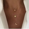 Alloy 3 Layer Necklaces for Women WG9523E-04-1