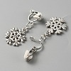 Christmas Theme Rhinestone Dangle Clip-on Earrings EJEW-WH0047-58S-2