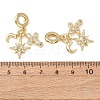 Ocean Brass Pave Clear Cubic Zirconia European Dangle Charms KK-H278-03G-06-3