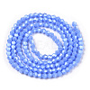 Opaque Solid Color Electroplate Glass Beads Strands EGLA-A039-P2mm-A19-3