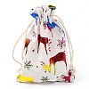 Christmas Theme Cotton Fabric Cloth Bag ABAG-H104-B07-1