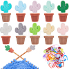60Pcs Plastic Knitting Crochet Locking Stitch Markers Holder TOOL-SC0001-65-1