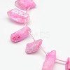 Electroplate Gemstone Natural Quartz Crystal Beads Strands G-L135-03-2