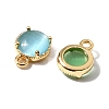 Flat Round Brass Charms KK-D024-03G-2