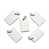 Non-Tarnish 201 Stainless Steel Rectangle Stamping Blank Tag Pendants STAS-S030-01-2