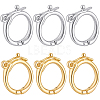 8Pcs 2 Colors Brass Twister Clasps KK-BBC0023-80-1