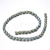Electroplated Non-magnetic Synthetic Hematite Oval Beads Strands G-F230-18B-2