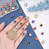32Pcs 8 Color 304 Stainless Steel Rhinestone Charms STAS-UN0023-86-2