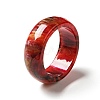 Resin Plain Band Finger Ring for Women RJEW-C034-01C-1