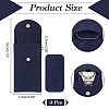 Rectangle Velvet Single Watch Storage Bag with Flip Cover ABAG-WH0044-46B-2