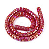 AB Color Plated Opaque Glass Beads Strands GLAA-T026-4x8mm-P03-2