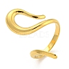 Ion Plating(IP) 304 Stainless Steel Open Cuff Rings RJEW-K245-91G-1