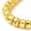 Electroplated Natural Lava Rock Beads Strands G-G984-12-4