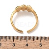 304 Stainless Steel Pave Cubic Zirconia Cuff Open Rings SA-CBA83B5-02G-3