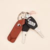 BENECREAT 16Pcs 4 Colors PU Leather Keychain KEYC-BC0001-11-6