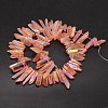 Electroplated Natural Quartz Crystal Beads Strands G-A142-03G-2