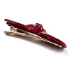 Cellulose Acetate & Iron Alligator Hair Clips AJEW-K047-01G-01-3