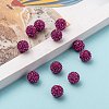 Half Drilled Czech Crystal Rhinestone Pave Disco Ball Beads RB-A059-H10mm-PP9-502-5