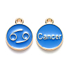 Alloy Enamel Pendants X-ENAM-S124-01A-02D-1