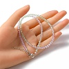 Bling Glass Round Beaded Necklace for Women NJEW-PH01490-04-5