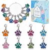 SUNNYCLUE Cat Paw Prints Locking Stitch Markers HJEW-SC0001-33-1