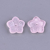 Transparent Spray Painted Glass Beads GLAA-S183-09A-2