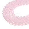 Baking Paint Transparent Glass Beads Strands DGLA-F029-J4mm-08-4