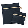 2Pcs 2 Styles Rectangle Square PU Leather Jewelry Gift Zipper Bags ABAG-TADJ0001-01A-2