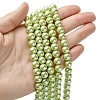 Eco-Friendly Dyed  Glass Pearl Round Bead Strands HY-A002-8mm-RB065-4