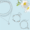 Alloy Pendant and Brass Chains Necklaces & Multi-strand Bracelets for Women SJEW-SC0001-06-6