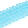 Baking Paint Frosted Glass Beads Strands X-FGLA-N003-6mm-02-1