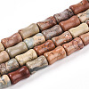 Natural Aqua Terra Jasper Beads Strands G-T140-93-4