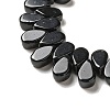 Natural Black Mahogany Obsidian Beads Strands G-B064-B53-4