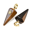 Natural Tiger Eye Pointed Pendants GG-CBA19F2-02G-06-2