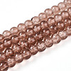 Crackle Glass Beads Strands X-CCG-Q001-6mm-07-1