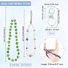 3Pcs 3 Style Glass Pearl & Lampwork & Glass Seed Beads Mobile Straps KEYC-OC0001-19-2