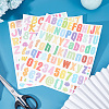 CRASPIRE 6 Sheets 3 Styles Paper Decorative Stickers DIY-CP0007-66-4