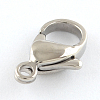 Tarnish Resistant Polished 316 Surgical Stainless Steel Lobster Claw Clasps STAS-R072-13A-2